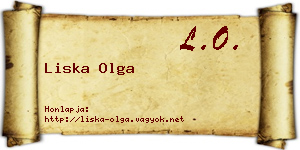 Liska Olga névjegykártya